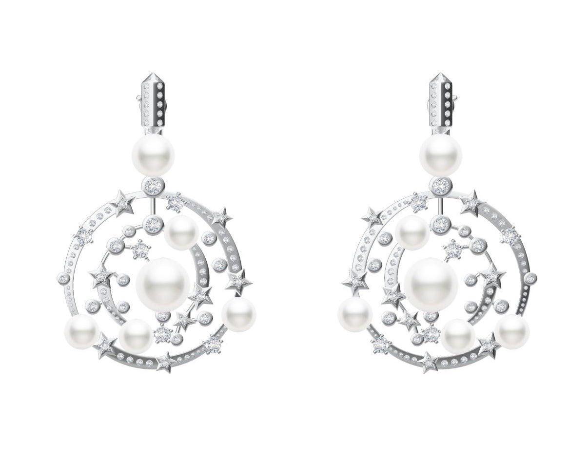 XNE-J36247 star pearl earrings