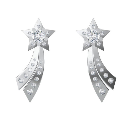 XNE-J33408 star diamond earrings