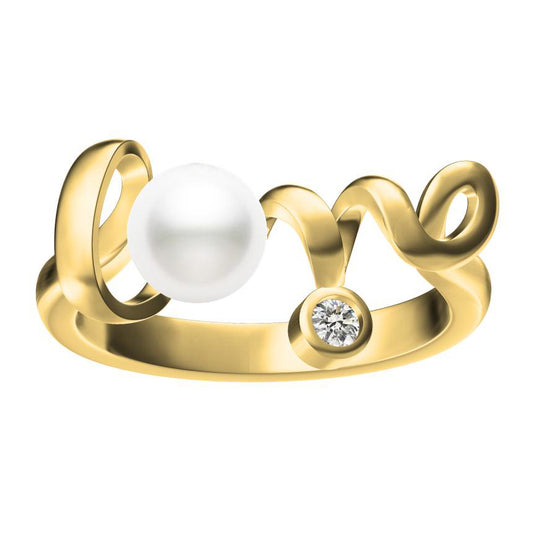 YMB-JZ90536206 Letter LOVE Pearl Ring-3
