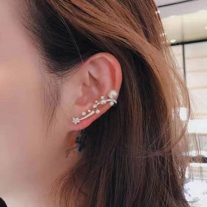 XNE-J11690 star pearl earrings