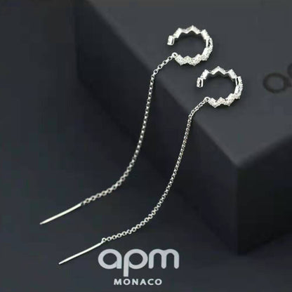 APM-AE9989OX闪电Z字形耳环