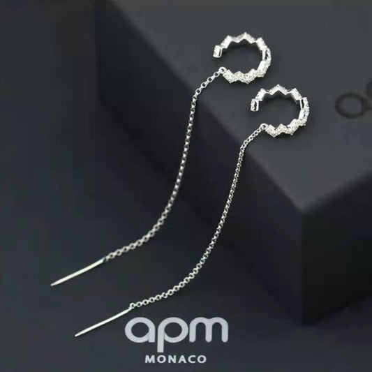 APM-AE9989OX闪电Z字形耳环