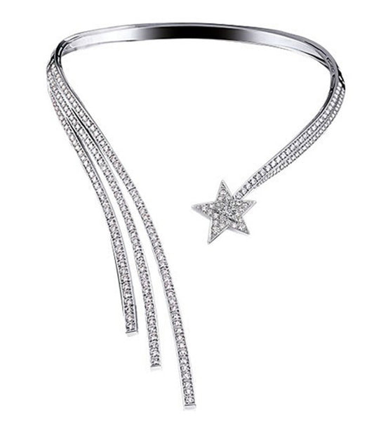 XNE-J17639 star diamond necklace