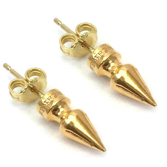 KLX-ES51533718 light gold awl bullet earrings