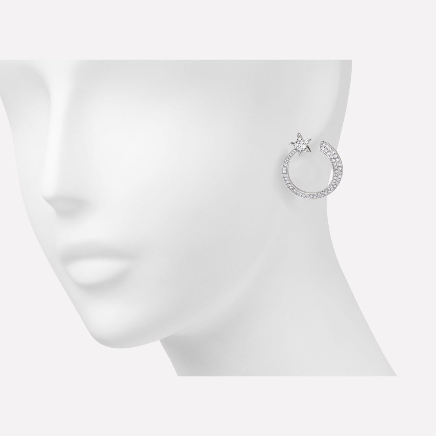 XNE-J2818 star full diamond earrings