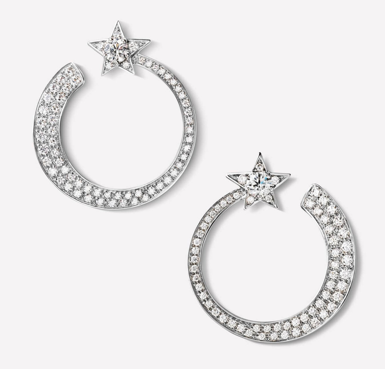 XNE-J2818 star full diamond earrings