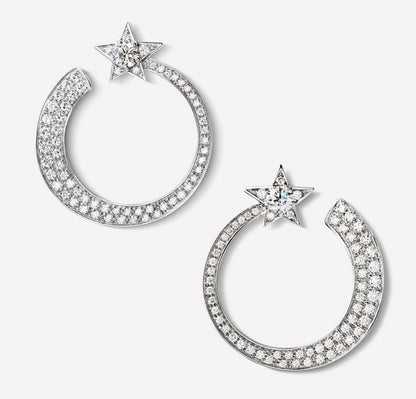 XNE-J2818 star full diamond earrings