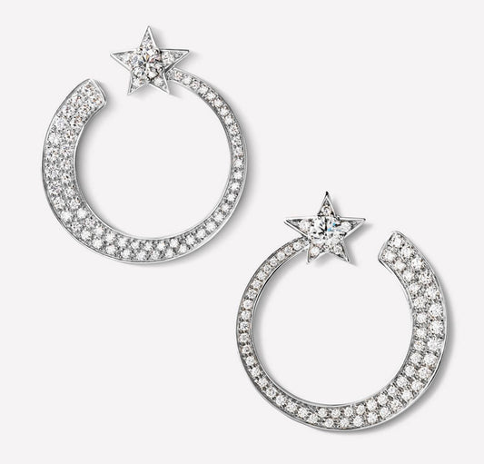 XNE-J2818 star full diamond earrings