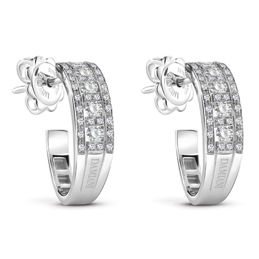 DMY-20061332 diamond C-shaped earrings