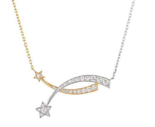 XNE-J11730 star color chain necklace