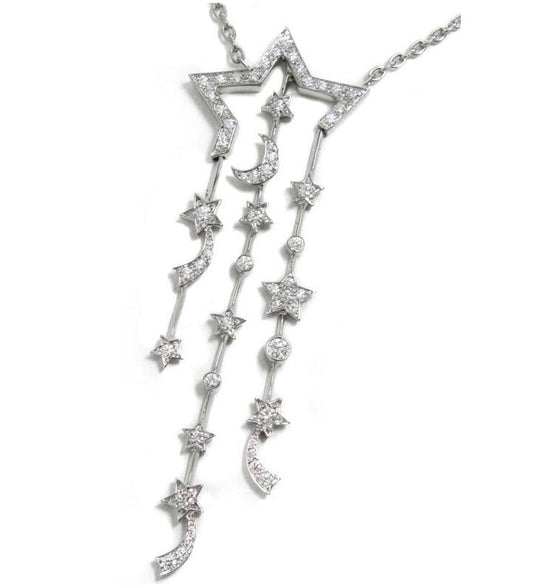 XNE-J26268 Star Moon Full Diamond Pendant Customer Version