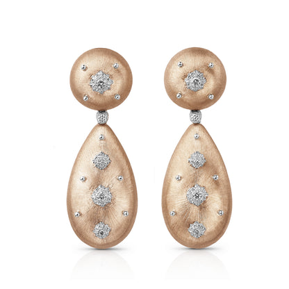 BQLT-ES32047172 round body light gold surface plus flower earrings