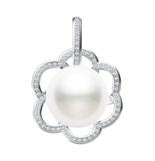 XNE-J10102 Pearl Camellia Pendant