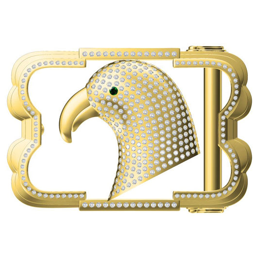 SDF-PDK11742537 full diamond eagle head belt buckle (small size)