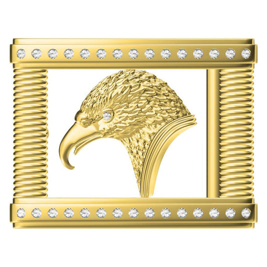 SDF-PDK30736991 diamond eagle head screw thread belt buckle