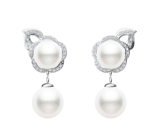 XNE-J23016 pearl flower earrings