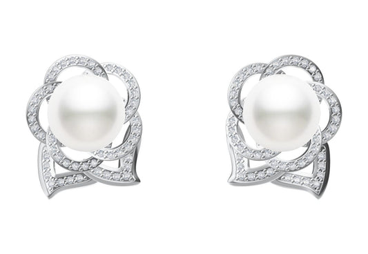 XNE-J14363 pearl flower earrings