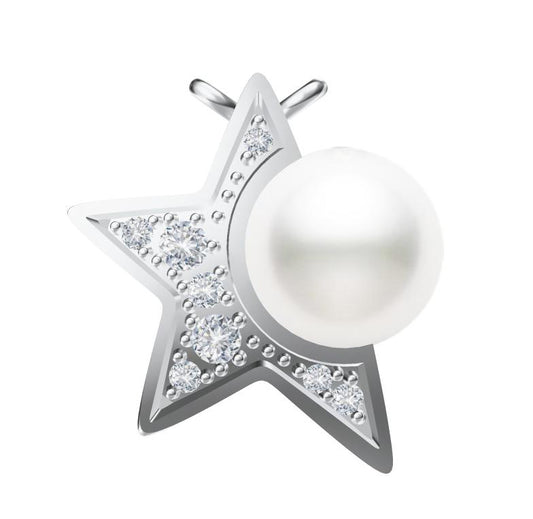 XNE-J16442 Pearl Star Chain Pendant