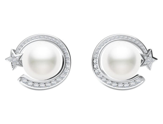 XNE-J25562 star pearl earrings