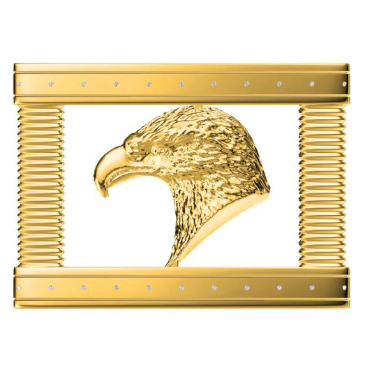 SDF-PDK22399986 square frame diamond eagle belt buckle