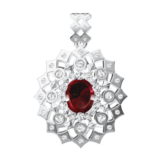 BQLT-XL819988 six-claw rhombus wavy edge pendant