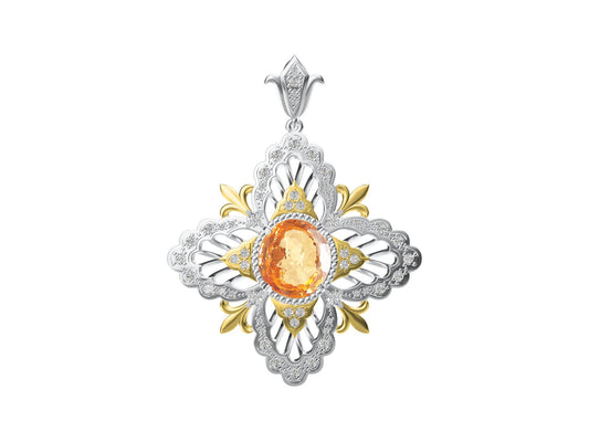 BQLT-XL546320 color four-leaf flower pendant