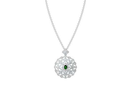BQLT-XL869164 diamond-shaped flower reel bead egg-shaped stone pendant
