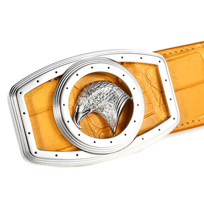 SDF-PDK61393721 light gold eagle head belt buckle