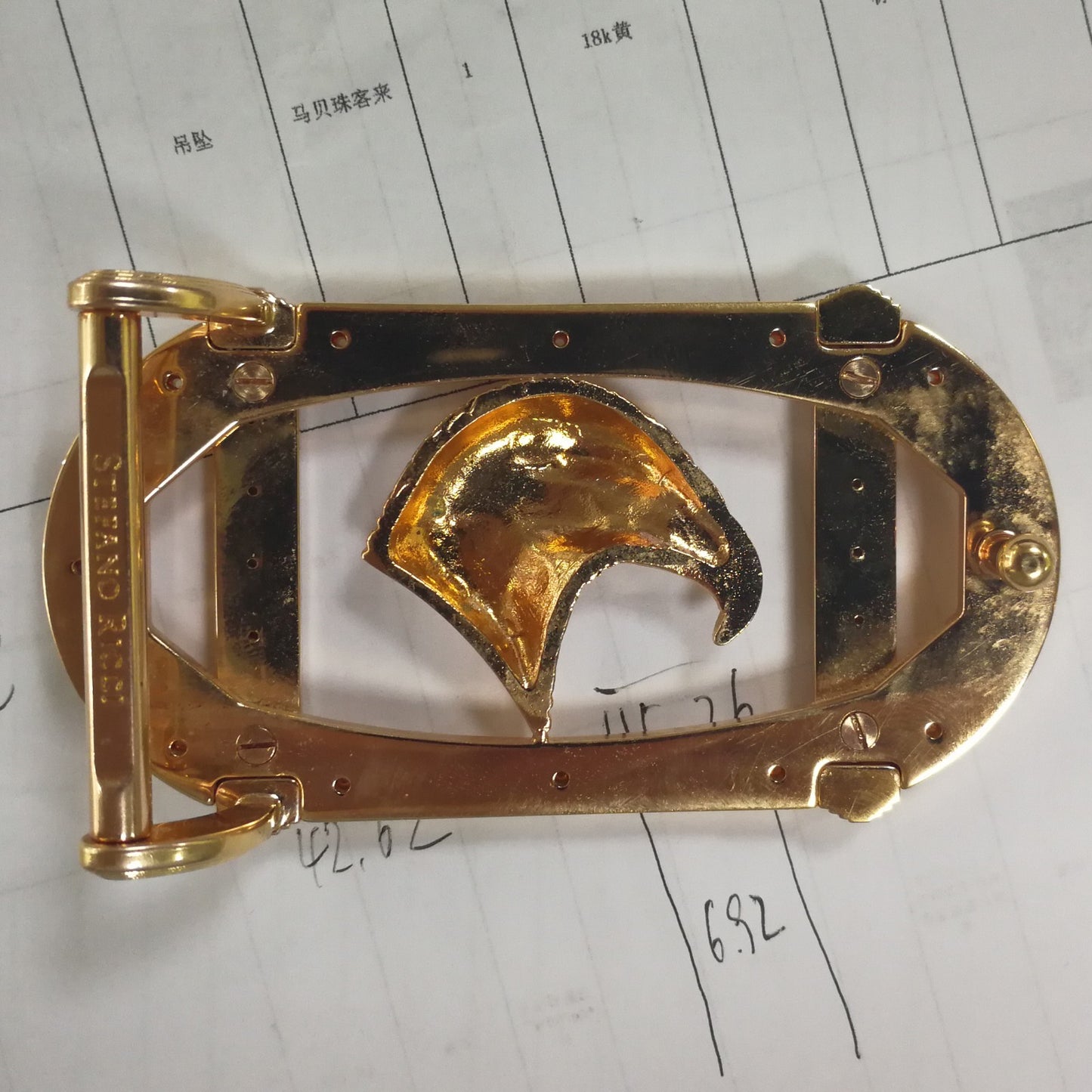 SDF-PDK92971002 single diamond eagle belt buckle