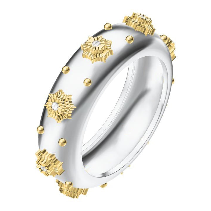 BQLT-JZ767983 wave surface round divination pattern strip ring