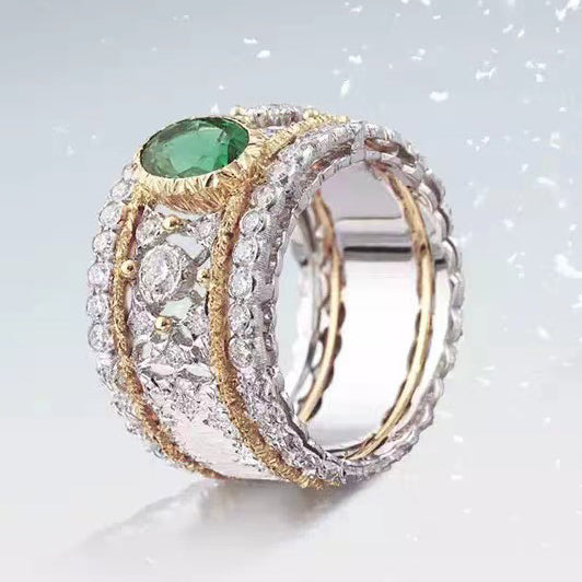 BQLT-JZ206465 bezel lace straight arm ring