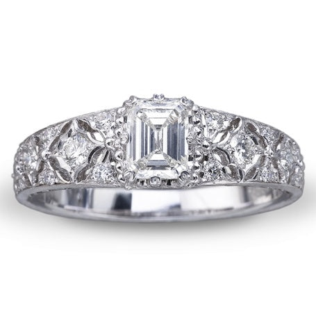 BQLT-JZ767738 pattern sapphire ring large flower head ring
