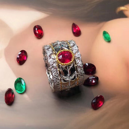BQLT-JZ501617 14mm lace colorful treasure wavy edge arm ring