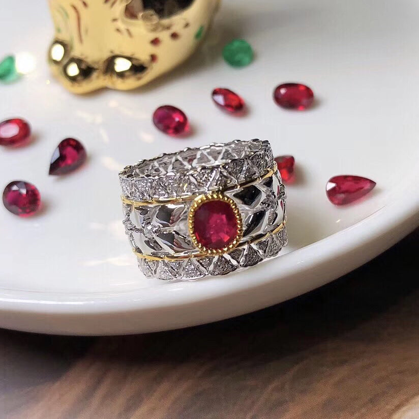 BQLT-JZ501617 14mm lace colorful treasure wavy edge arm ring
