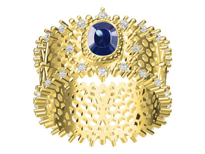 BQLT-JZ523846 lace colorful honeycomb wavy edge arm ring