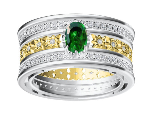 BQLT-JZ563459 lace mixed retro ring