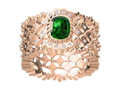 BQLT-JZ273093 12mm lace colorful treasure wavy edge arm ring