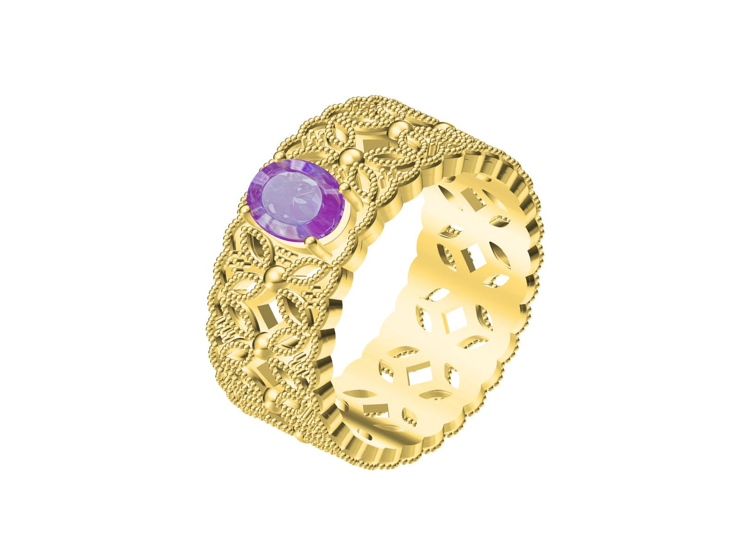 BQLT-JZ748082 8.8mm plum blossom ring beaded lace wavy edge arm
