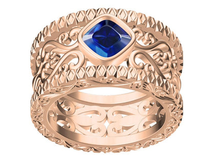 BQLT-JZ423526 bezel-set lace colorful treasure ring halo guest version
