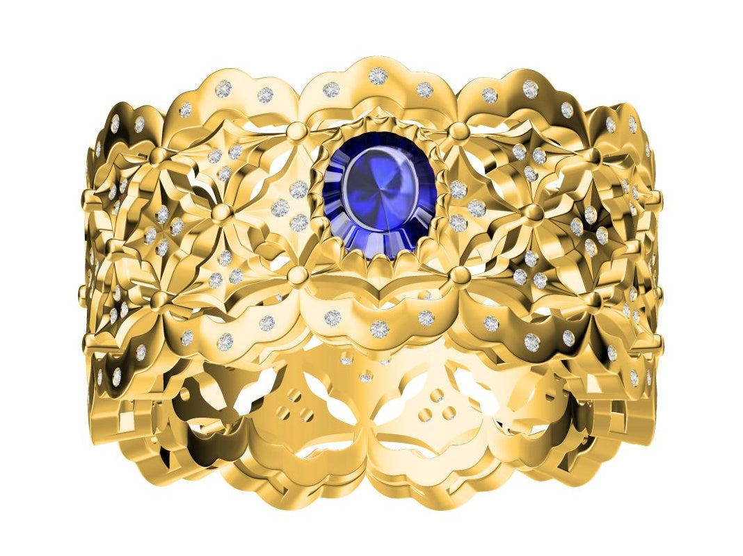 BQLT-JZ685582 bezel lace wavy edge arm ring