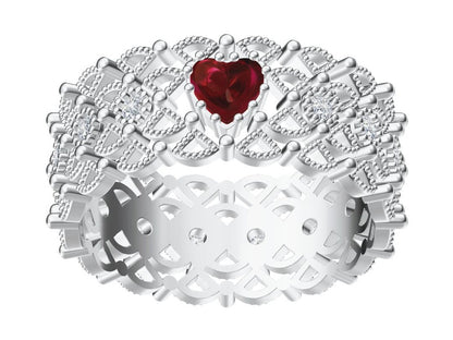 BQLT-JZ787902 8MM heart-shaped stone beads lace wavy edge arm ring customer version