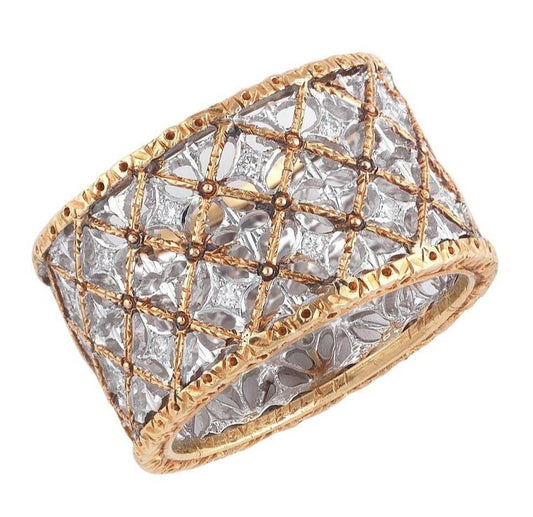 BQLT-JZ649565 14mm plaid line lace mixed ring