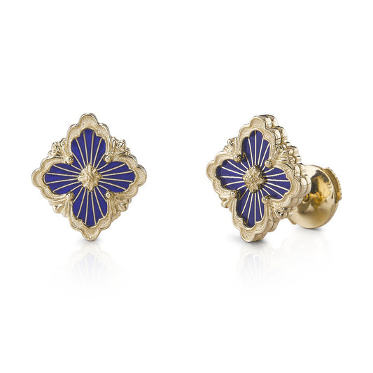 BQLT-JAUEAR017974 European style four-leaf clover enamel stud earrings