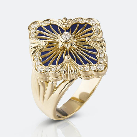 BQLT-JZ619879 European four-leaf clover ring edgeless agate version