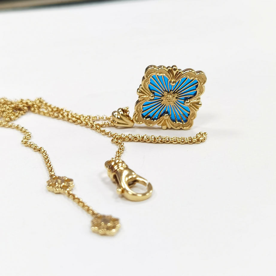 BQLT-XL969074 Enamel gold wire European style four-leaf clover pendant (guest version)