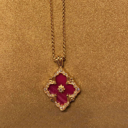 BQLT-XL816508 double-sided four-leaf clover pendant