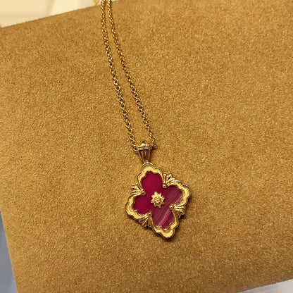 BQLT-XL816508 double-sided four-leaf clover pendant
