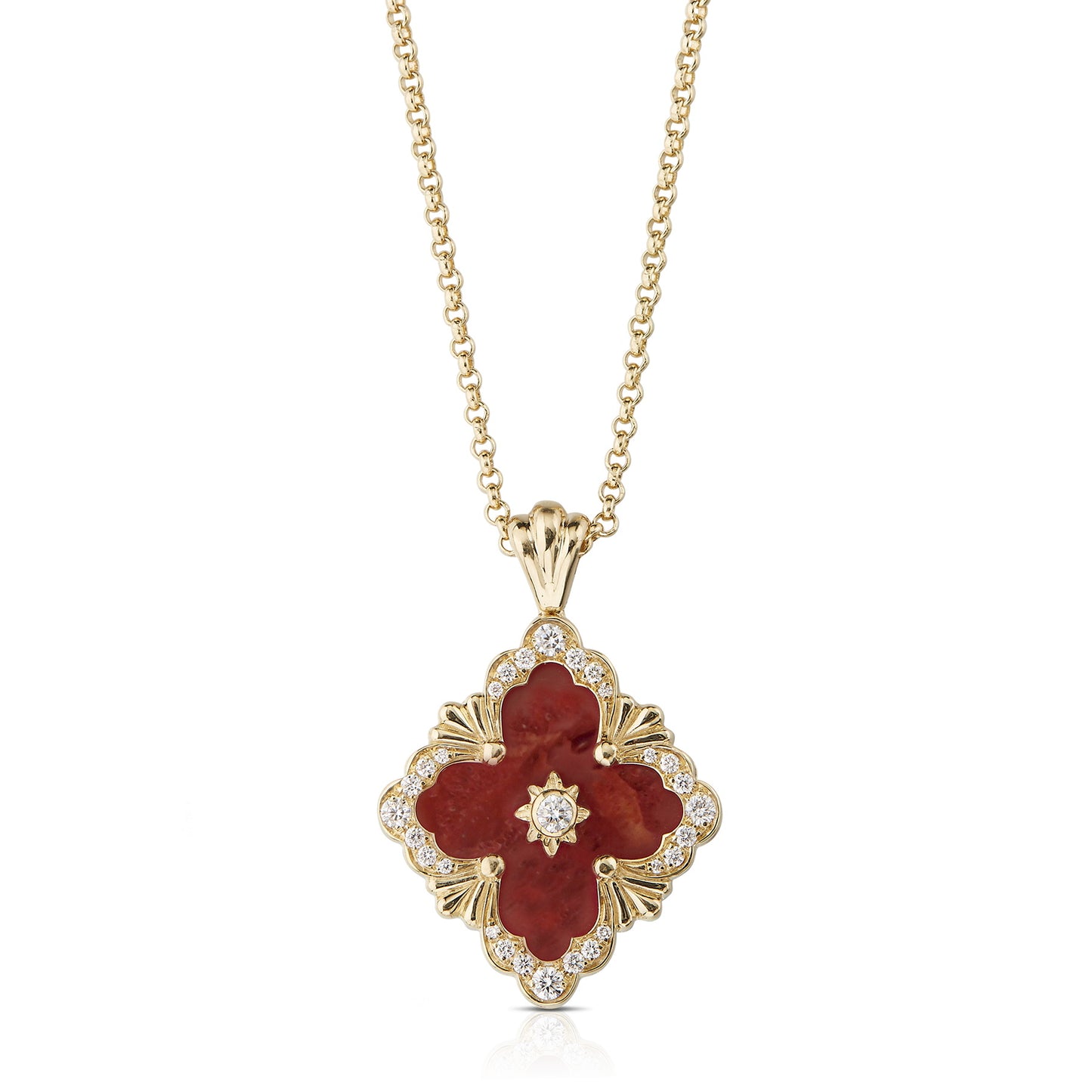 BQLT-XL733252 European style four-leaf clover pendant with stone version