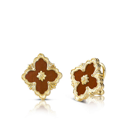 BQLT--ES972755 Opera color button earrings, ling-shaped flowers, European four-leaf clover ear clips