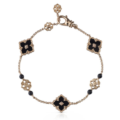 BQLT-SZ353804 agate version 3-flower ling-shaped flower European style four-leaf clover bracelet